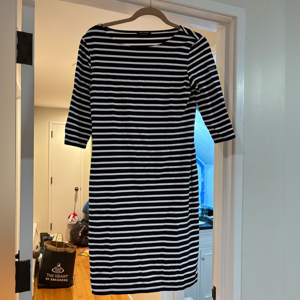 Classic Navy and White Saint James Striped Dress